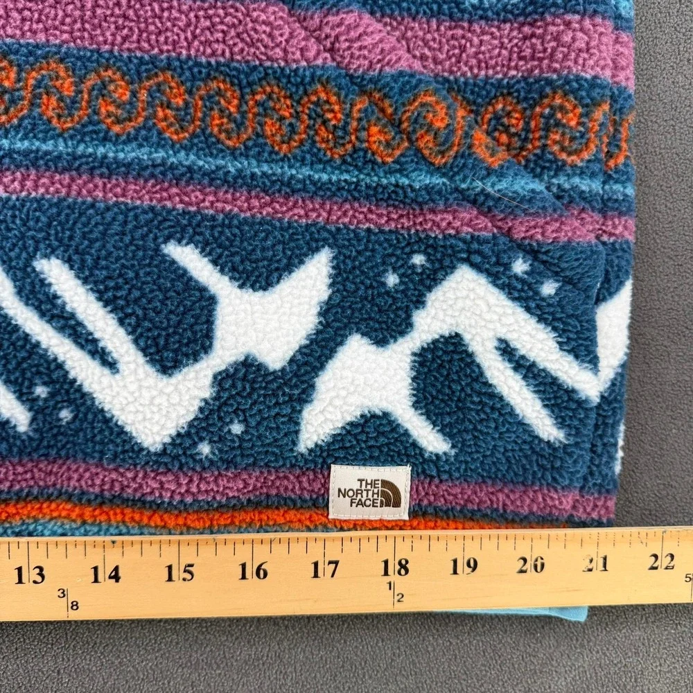 The North Face Mens TKA Glacier Snap-Neck Hoodie Fleece Multi-Color Mountain M